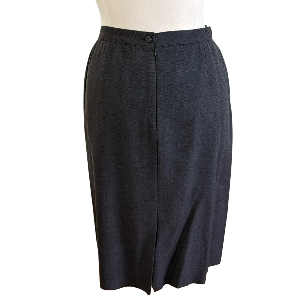 Vintage Gray/black Pencil Skirt for Women - Picture 3 of 7